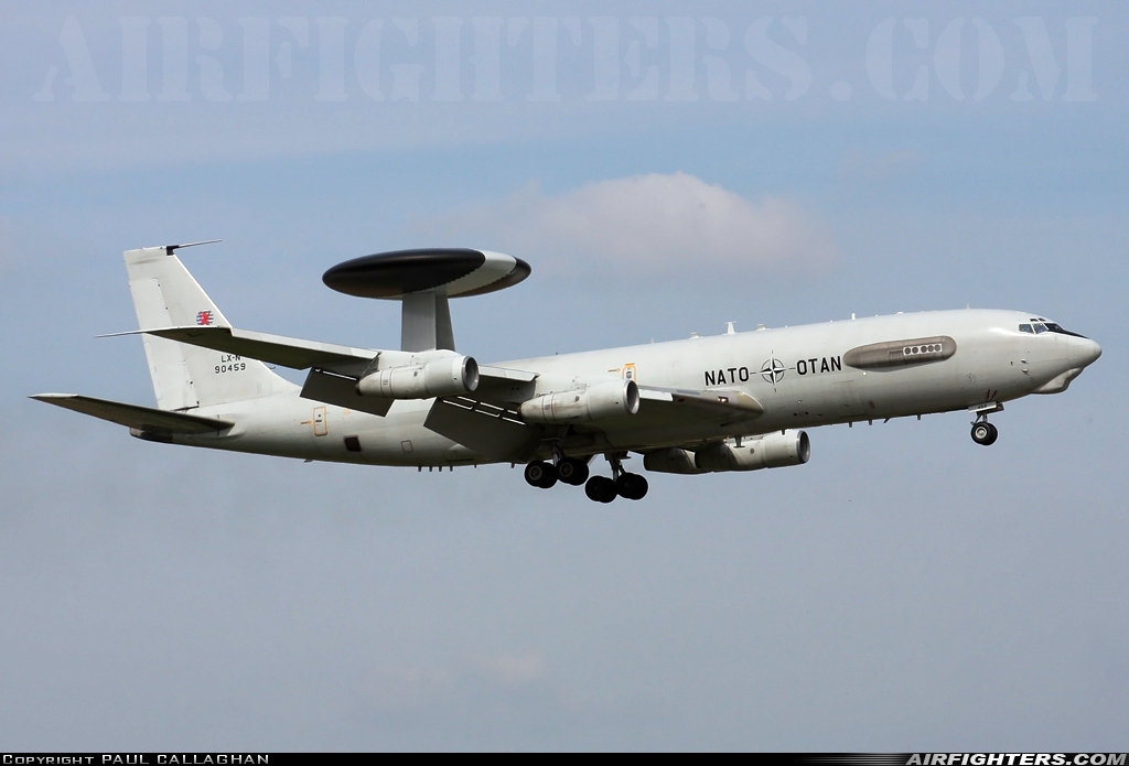 Luxembourg - NATO Boeing E-3A Sentry (707-300) LX-N90459 at Mildenhall (MHZ / GXH / EGUN), UK