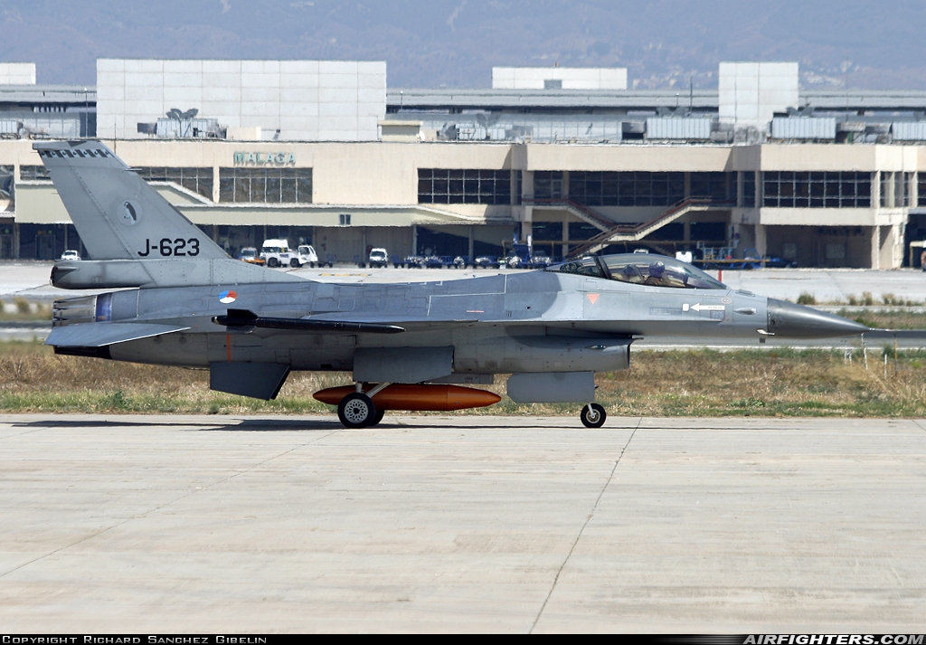Netherlands - Air Force General Dynamics F-16AM Fighting Falcon J-623 at Malaga (AGP / LEMG), Spain