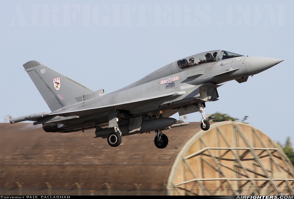UK - Air Force Eurofighter Typhoon T1 ZJ805 at Coningsby (EGXC), UK