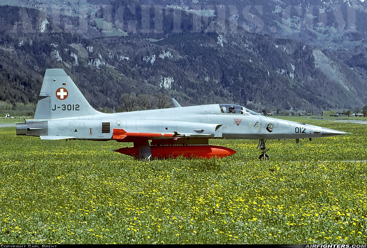 Switzerland - Air Force Northrop F-5E Tiger III J-3012 at Meiringen (LSMM), Switzerland