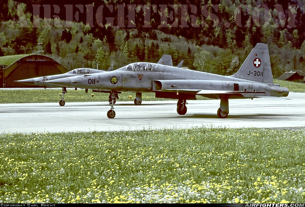 Switzerland - Air Force Northrop F-5E Tiger III J-3011 at Meiringen (LSMM), Switzerland