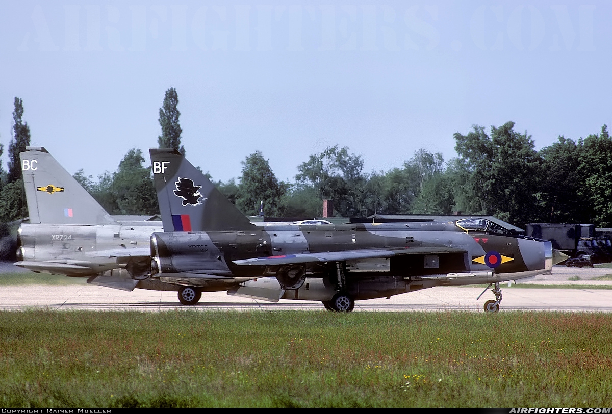 UK - Air Force English Electric Lightning F6 XR755 at Gutersloh (GUT / ETUO), Germany