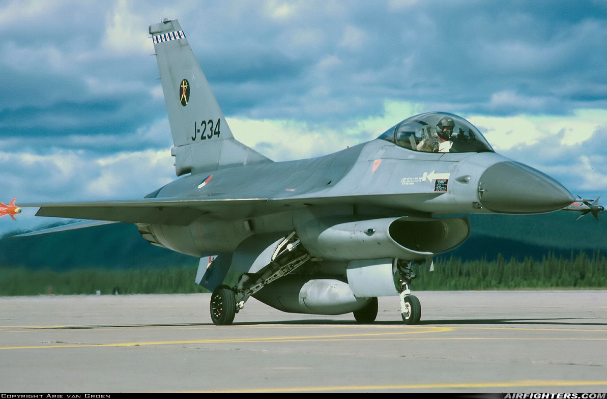 Netherlands - Air Force General Dynamics F-16A Fighting Falcon J-234 at Goose Bay (YYR / CYYR), Canada