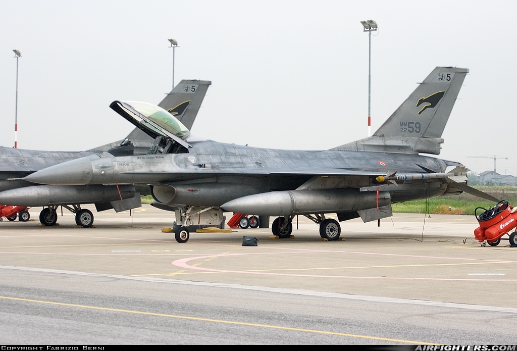 Italy - Air Force General Dynamics F-16A/ADF Fighting Falcon MM7259 at Cervia (- Urbano Mancini) (LIPC), Italy