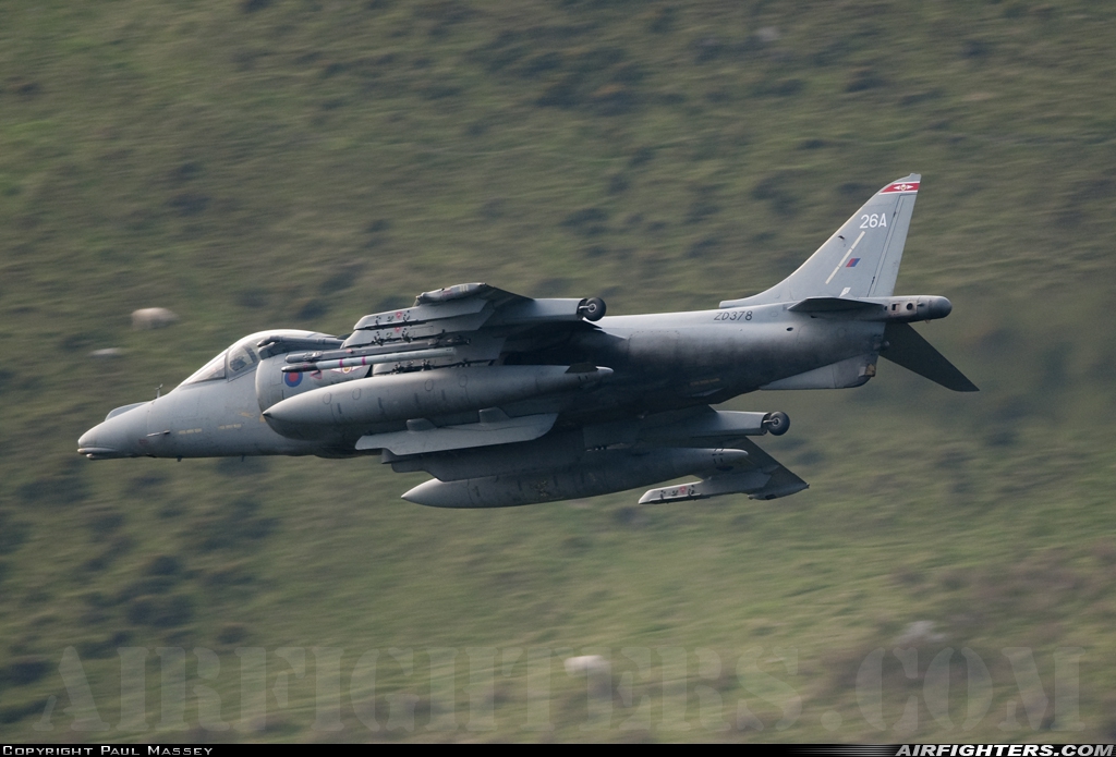 UK - Air Force British Aerospace Harrier GR.9 ZD378 at Off-Airport - Machynlleth Loop Area, UK