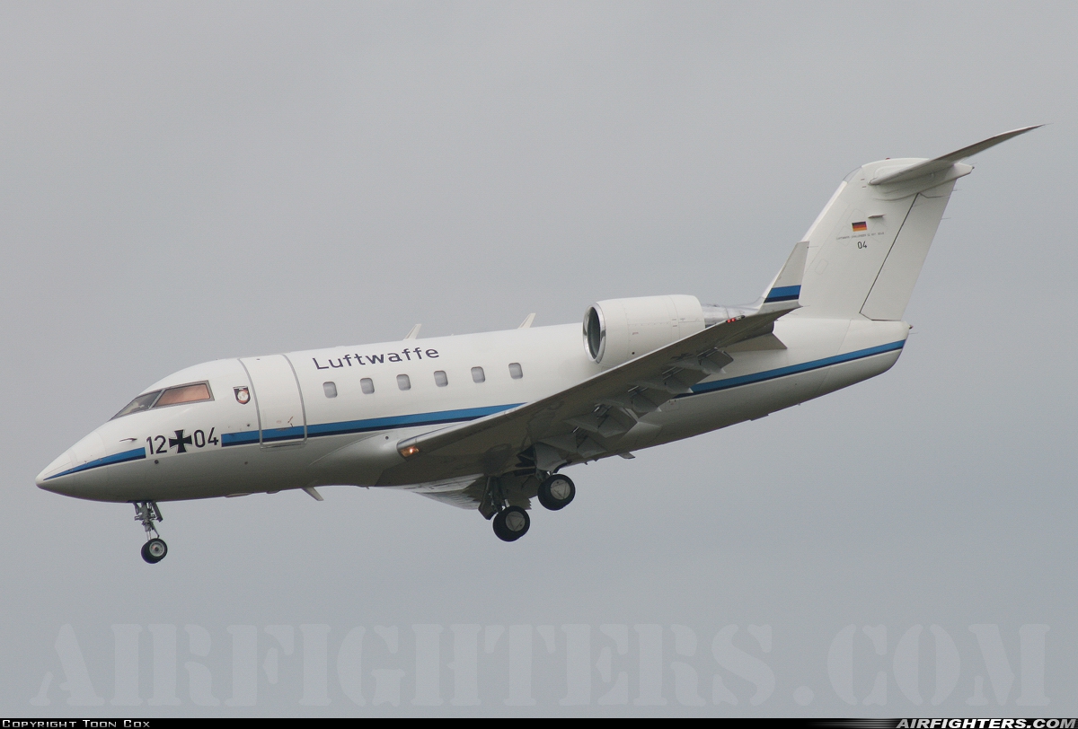Germany - Air Force Canadair CL-600-2A12 Challenger 601 12+04 at Brussels - National (Zaventem) / Melsbroek (BRU / EBBR / EBMB), Belgium