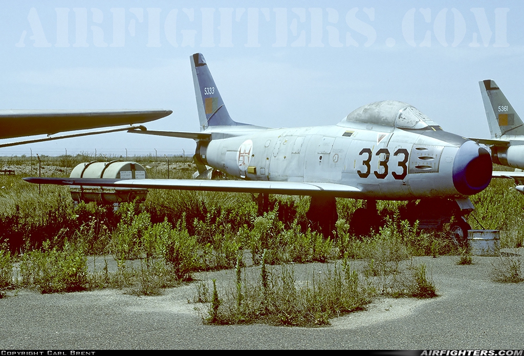 Portugal - Air Force North American F-86F Sabre 5333 at Alverca (LPAR), Portugal