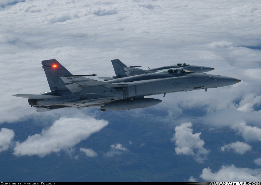 USA - Marines McDonnell Douglas F/A-18C Hornet  at In Flight, International Airspace