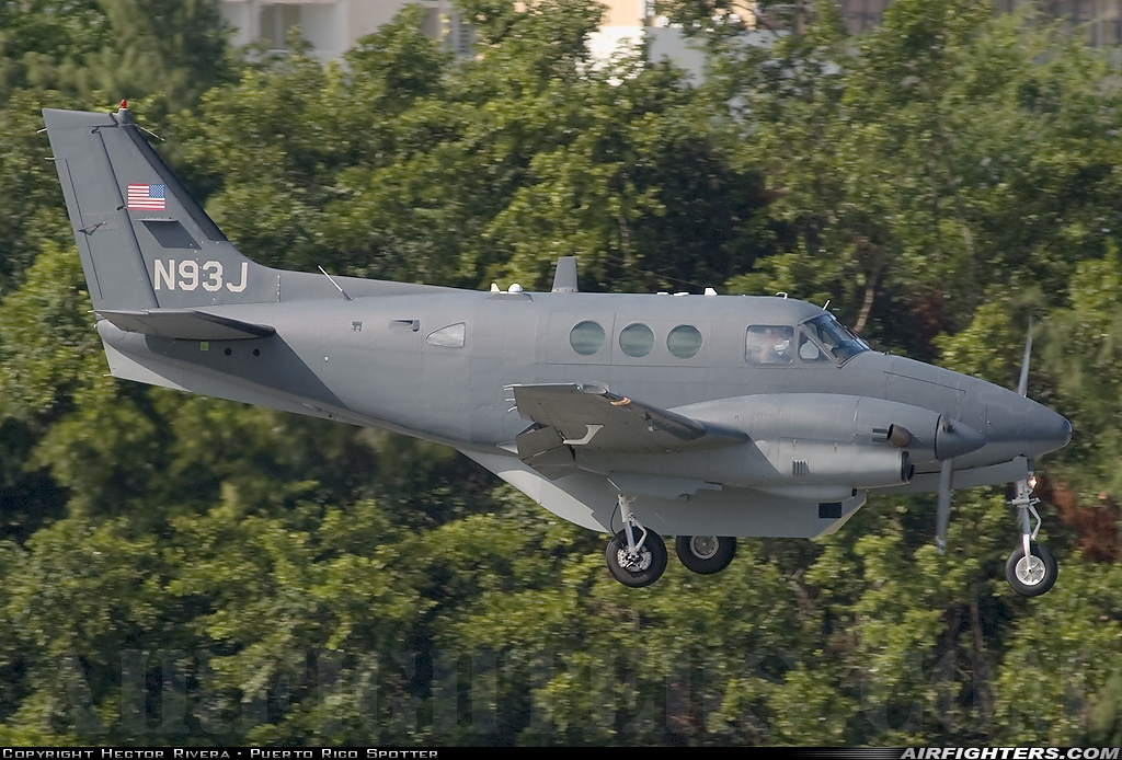 USA - Air Force Beech U-21A Ute N93J at San Juan - Luis Munoz Marin Int. (SJU / TJSJ), Puerto Rico