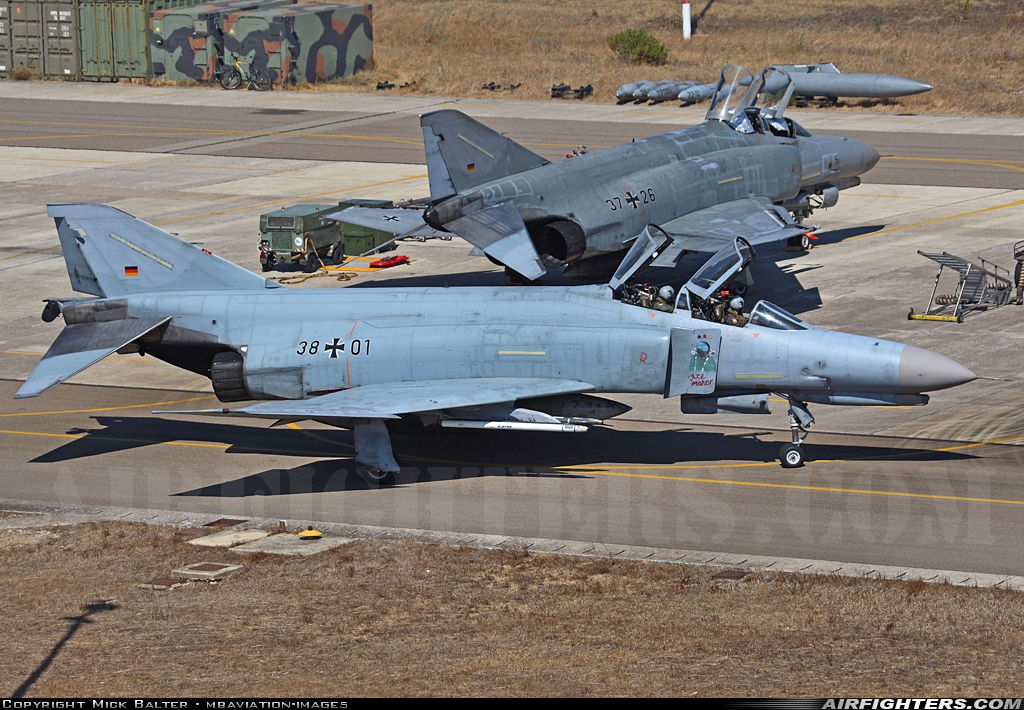 Germany - Air Force McDonnell Douglas F-4F Phantom II 38+01 at Decimomannu - (DCI / LIED), Italy