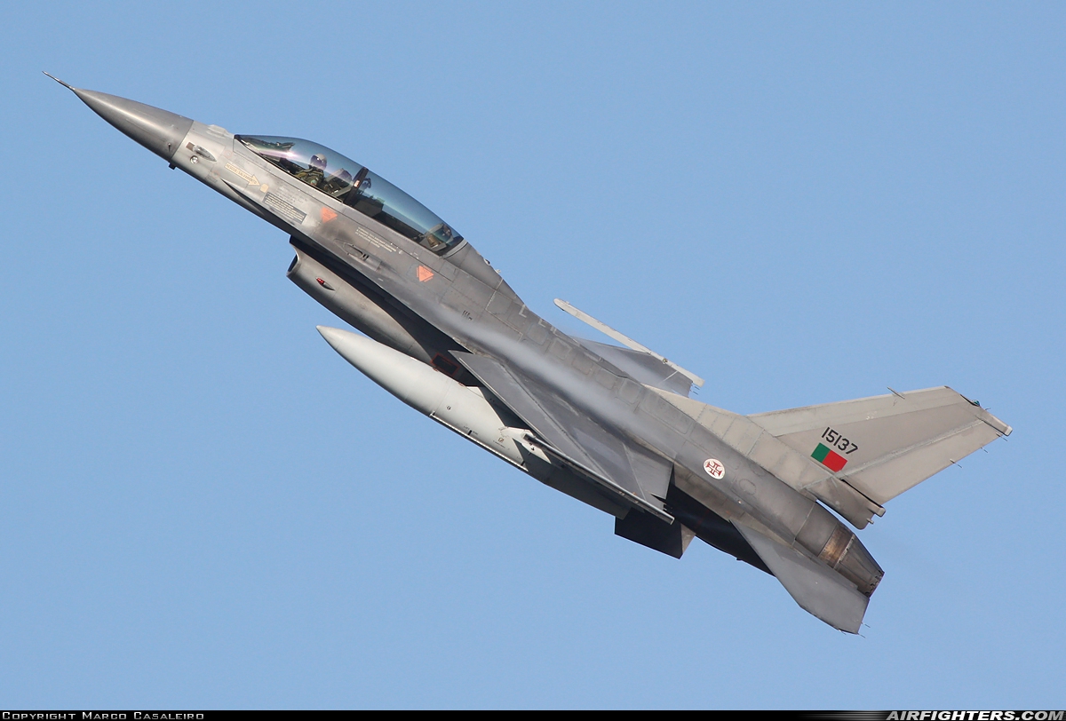 Portugal - Air Force General Dynamics F-16BM Fighting Falcon 15137 at Monte Real (BA5) (LPMR), Portugal