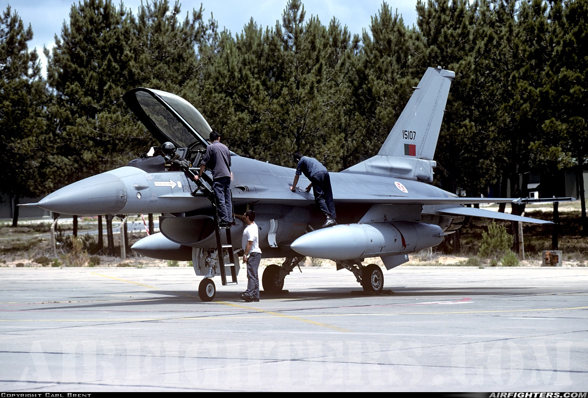 Portugal - Air Force General Dynamics F-16A Fighting Falcon 15107 at Monte Real (BA5) (LPMR), Portugal