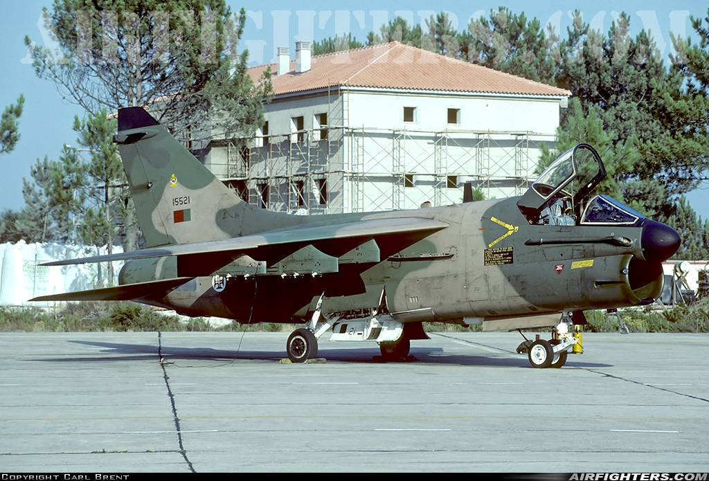 Portugal - Air Force LTV Aerospace A-7P Corsair II 15521 at Monte Real (BA5) (LPMR), Portugal