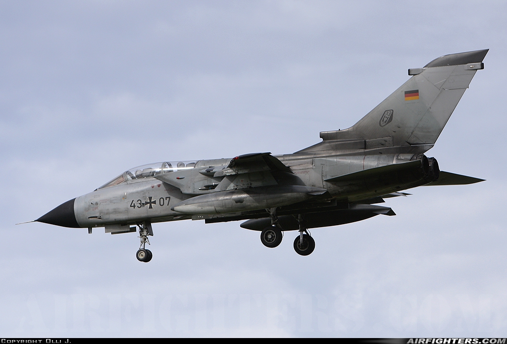 Germany - Air Force Panavia Tornado IDS(T) 43+07 at Buchel (ETSB), Germany