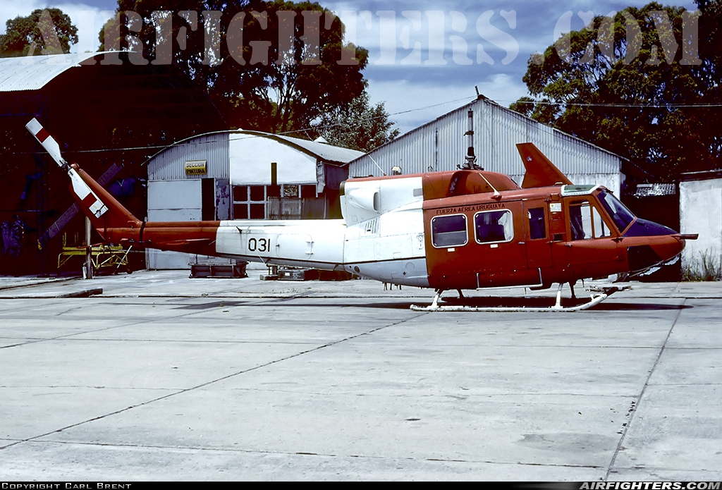 Uruguay - Air Force Bell 212 031 at Carrasco - Canelones (SUMU), Uruguay