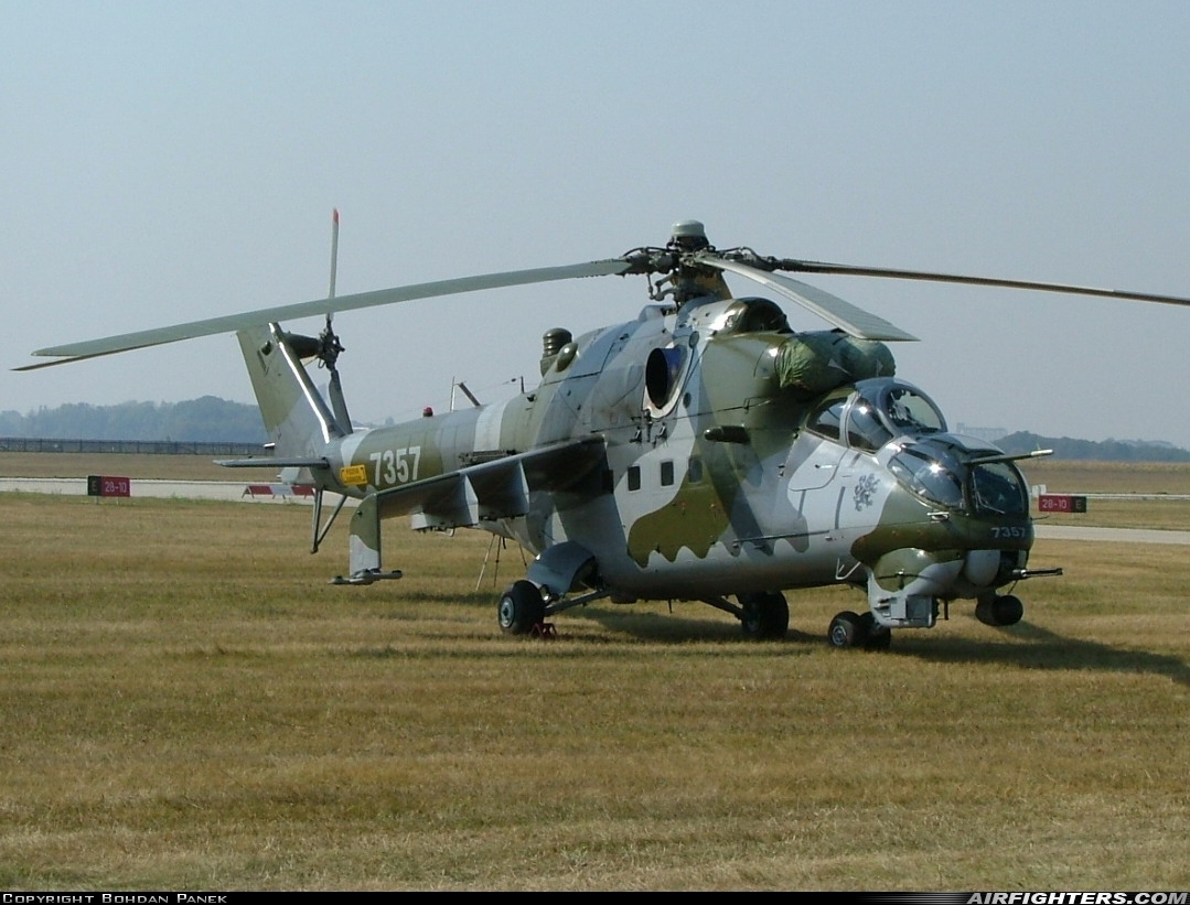Czech Republic - Air Force Mil Mi-35 (Mi-24V) 7357 at Brno - Turany (BRQ / LKTB), Czech Republic