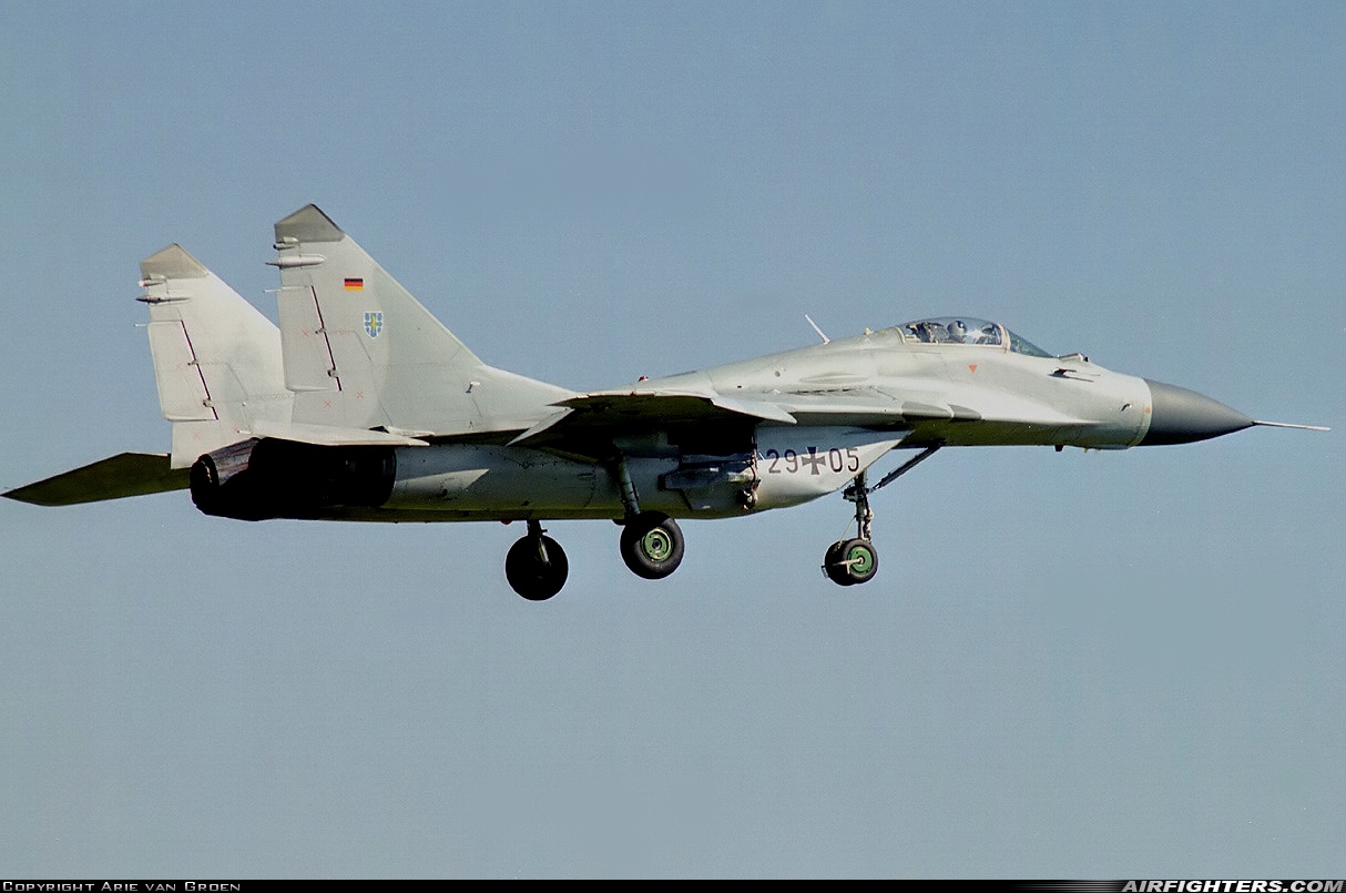 Germany - Air Force Mikoyan-Gurevich MiG-29G (9.12A) 29+05 at Leeuwarden (LWR / EHLW), Netherlands