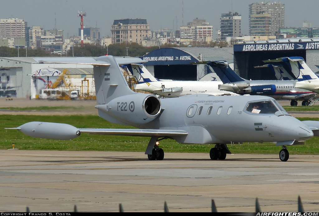 Argentina - Air Force Learjet 35A T-22 at Buenos Aires - Aeroparque Jorge Newbery (AEP / SABE), Argentina