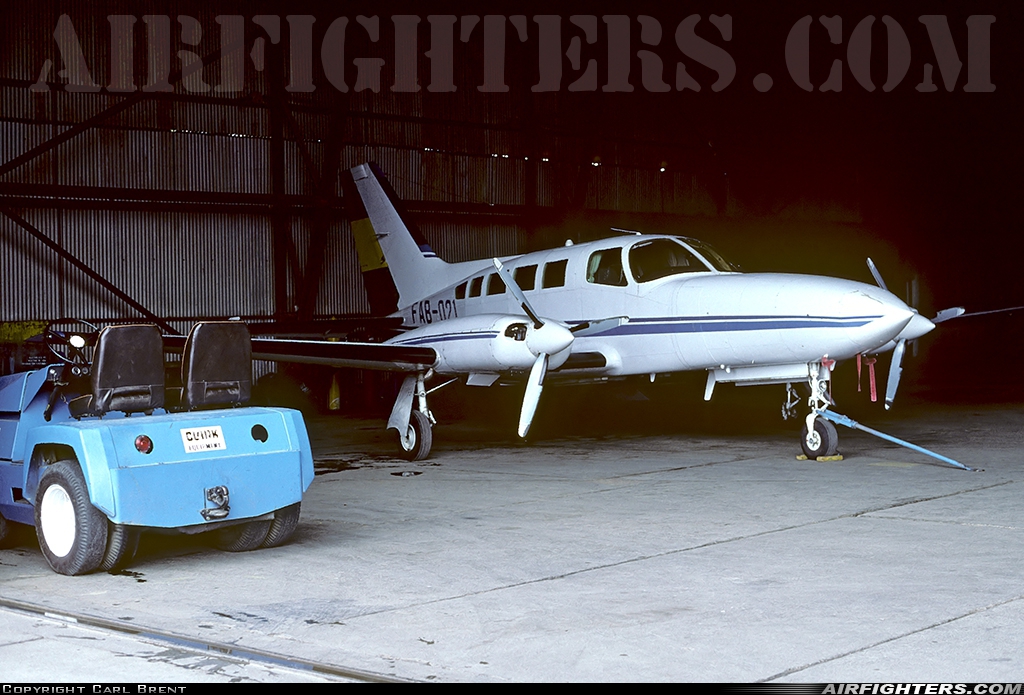 Bolivia - Air Force Cessna 402C FAB-021 at La Paz - El Alto (John F. Kennedy) (LPB / SLLP), Bolivia