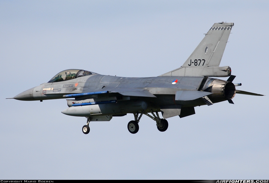 Netherlands - Air Force General Dynamics F-16AM Fighting Falcon J-877 at Uden - Volkel (UDE / EHVK), Netherlands