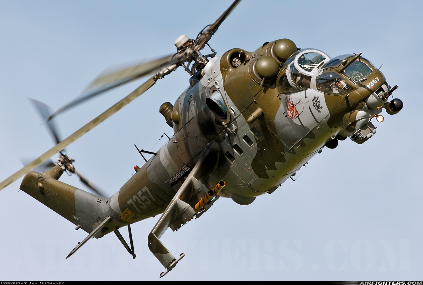 Czech Republic - Air Force Mil Mi-35 (Mi-24V) 7357 at Ostrava - Mosnov (OSR / LKMT), Czech Republic