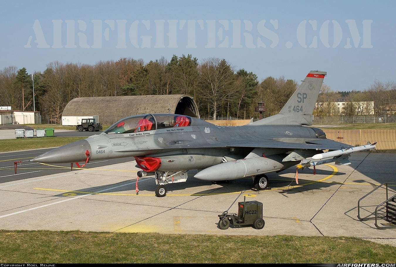 USA - Air Force General Dynamics F-16D Fighting Falcon 91-0464 at Spangdahlem (SPM / ETAD), Germany
