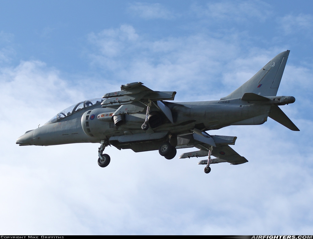 UK - Air Force British Aerospace Harrier T.10 ZH665 at Valley (EGOV), UK