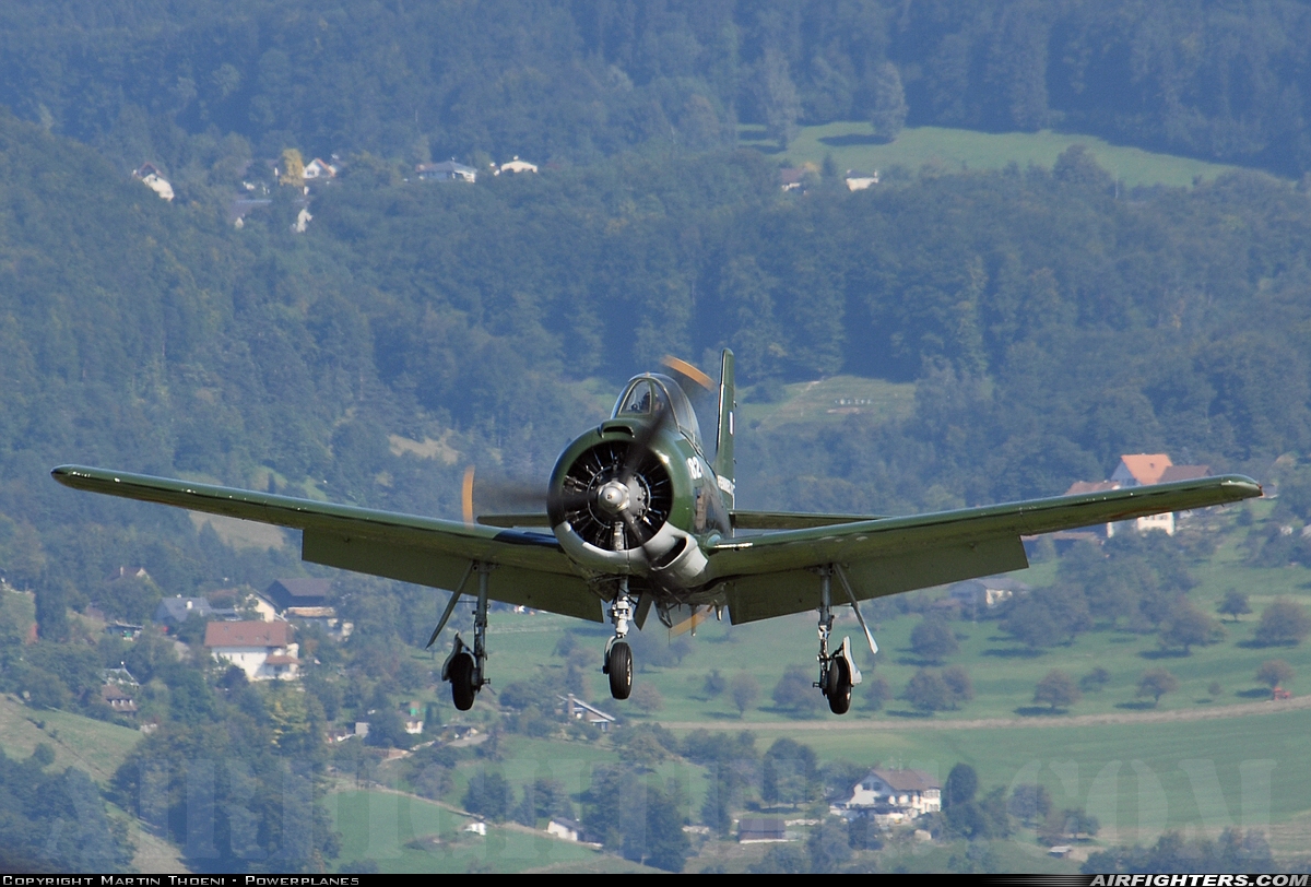 Private North American T-28A Fennec F-AZKG at Dittingen (LSPD), Switzerland