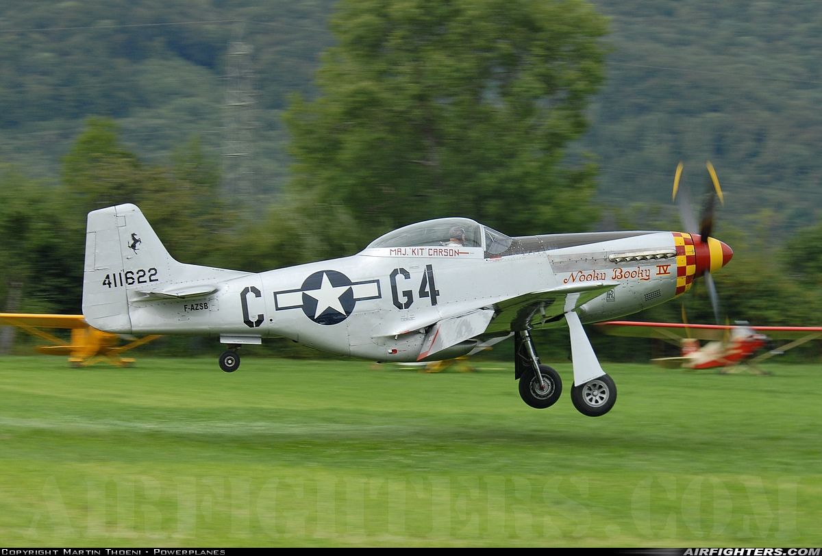 Private North American P-51D Mustang F-AZSB at Kestenholz, Switzerland