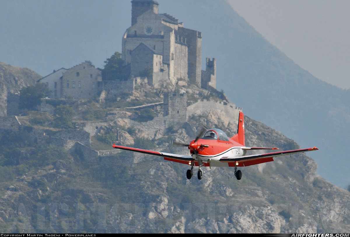 Switzerland - Air Force Pilatus NCPC-7 Turbo Trainer A-929 at Sion (- Sitten) (SIR / LSGS / LSMS), Switzerland
