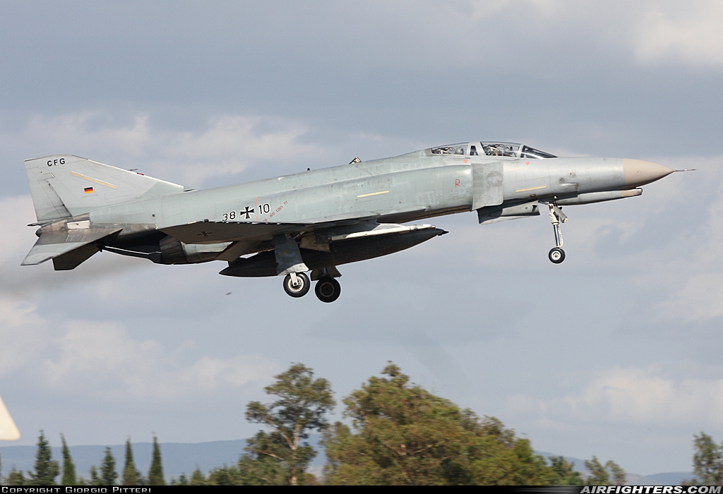 Germany - Air Force McDonnell Douglas F-4F Phantom II 38+10 at Decimomannu - (DCI / LIED), Italy