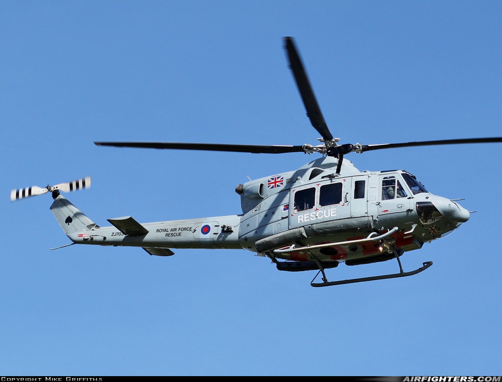 UK - Air Force Bell 412EP Griffin HAR2 ZJ703 at Valley (EGOV), UK