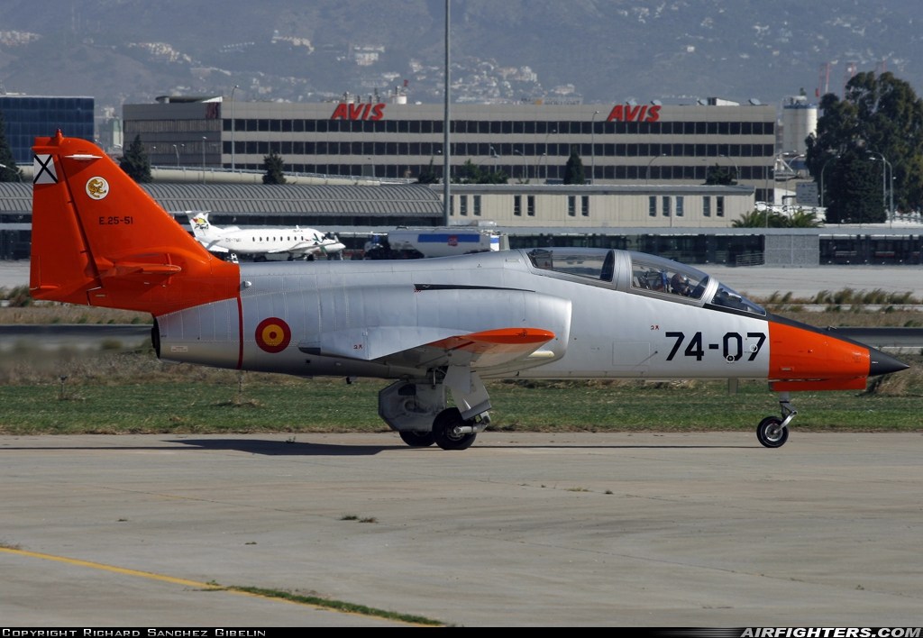 Spain - Air Force CASA C-101EB Aviojet E.25-51 at Malaga (AGP / LEMG), Spain