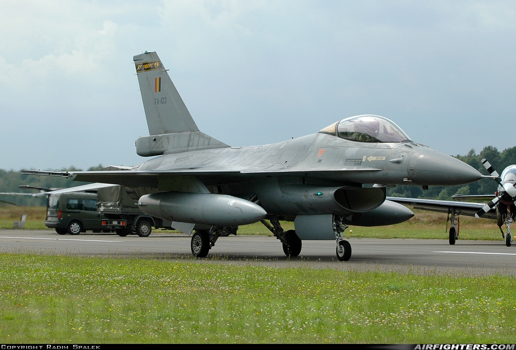 Belgium - Air Force General Dynamics F-16AM Fighting Falcon FA-103 at Kleine Brogel (EBBL), Belgium