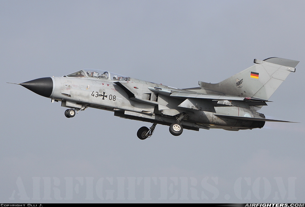 Germany - Air Force Panavia Tornado IDS(T) 43+08 at Lechfeld (ETSL), Germany