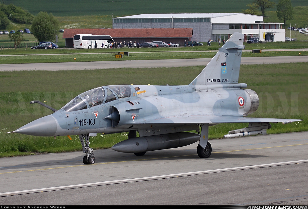France - Air Force Dassault Mirage 2000B 523 at Payerne (LSMP), Switzerland