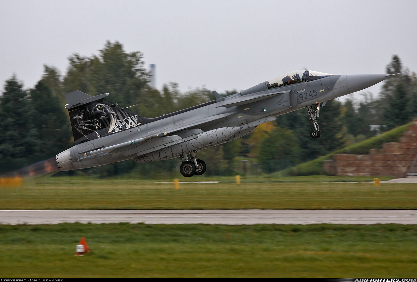 Czech Republic - Air Force Saab JAS-39C Gripen 9245 at Pardubice (PED / LKPD), Czech Republic