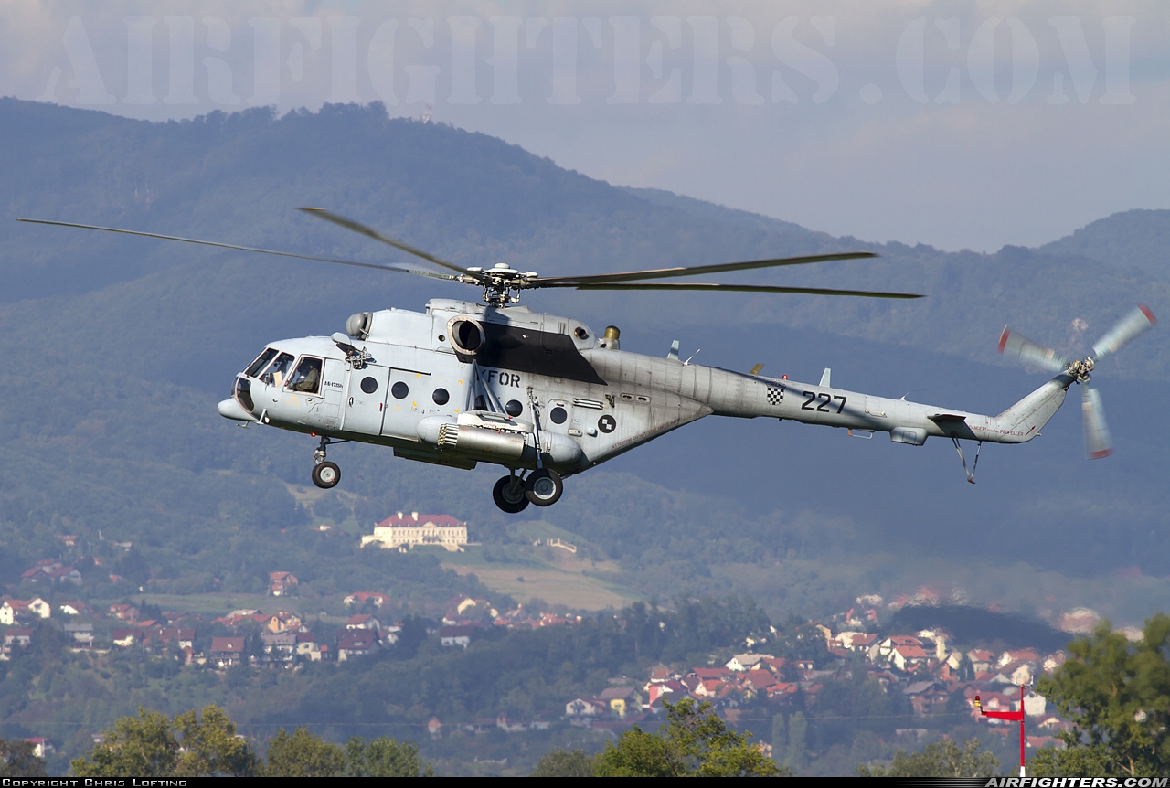 Croatia - Air Force Mil Mi-171Sh 227 at Zagreb - Lucko (LDZL), Croatia