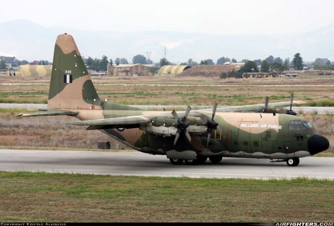 Greece - Air Force Lockheed C-130B Hercules (L-282) 948 at Larissa (LRA / LGLR), Greece