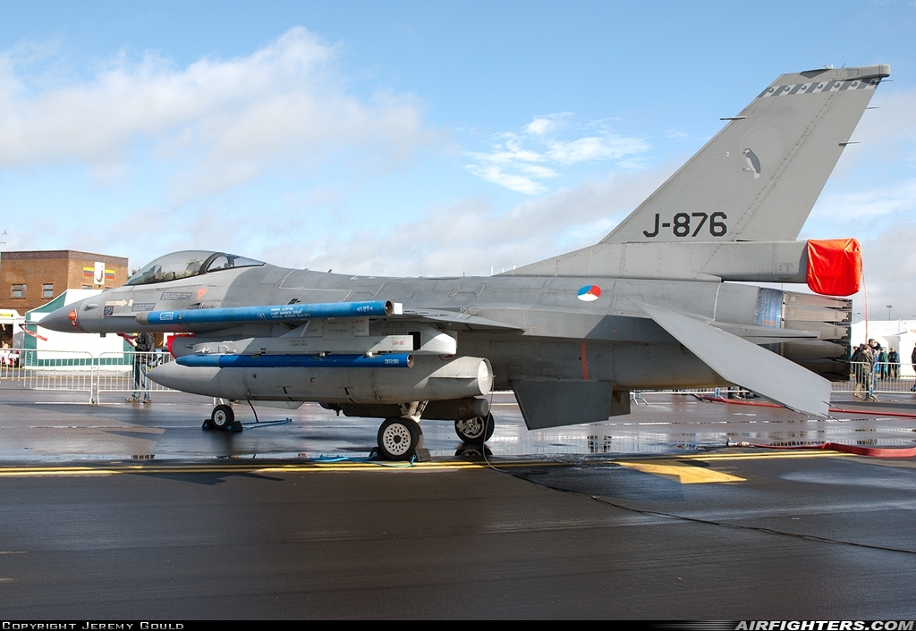 Netherlands - Air Force General Dynamics F-16AM Fighting Falcon J-876 at Waddington (WTN / EGXW), UK