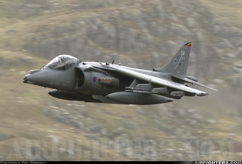 UK - Air Force British Aerospace Harrier GR.9 ZD468 at Off-Airport - North Wales, UK