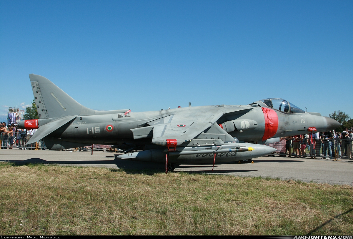 Italy - Navy McDonnell Douglas AV-8B+ Harrier ll MM7222 at Rivolto (LIPI), Italy