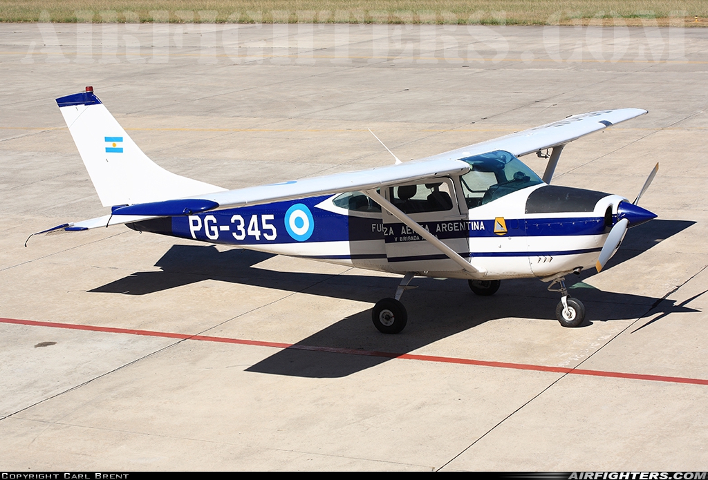 Argentina - Air Force Cessna/DINFIA Ce-182J PG-345 at San Luis - Villa Reynolds (RYD - SAOR), Argentina