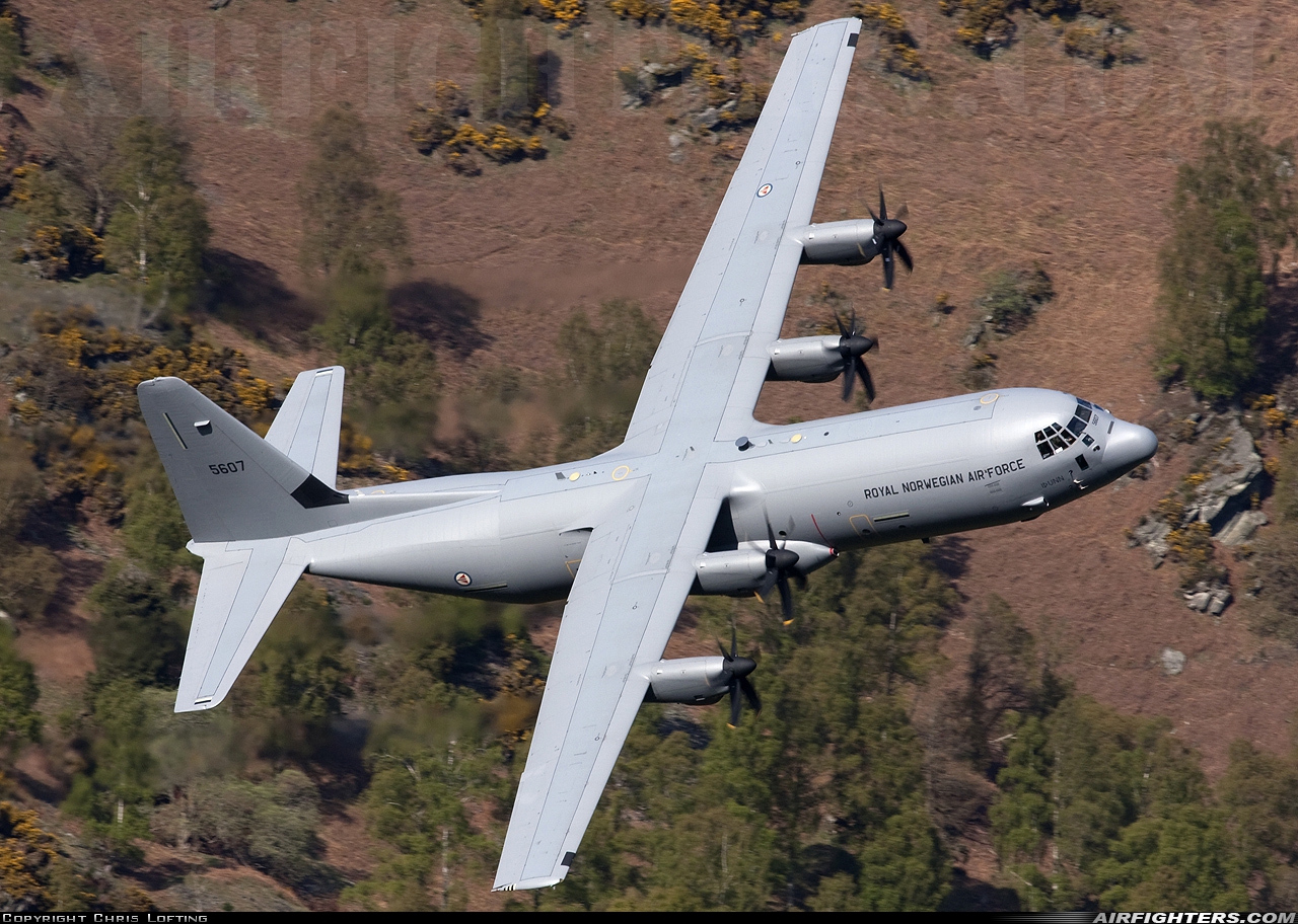 Norway - Air Force Lockheed Martin C-130J-30 Hercules (L-382) 5607 at Off-Airport - Dunkeld, UK