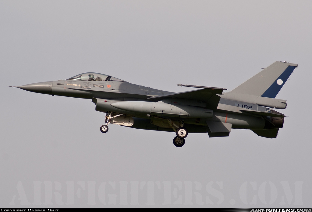 Netherlands - Air Force General Dynamics F-16AM Fighting Falcon J-192 at Leeuwarden (LWR / EHLW), Netherlands