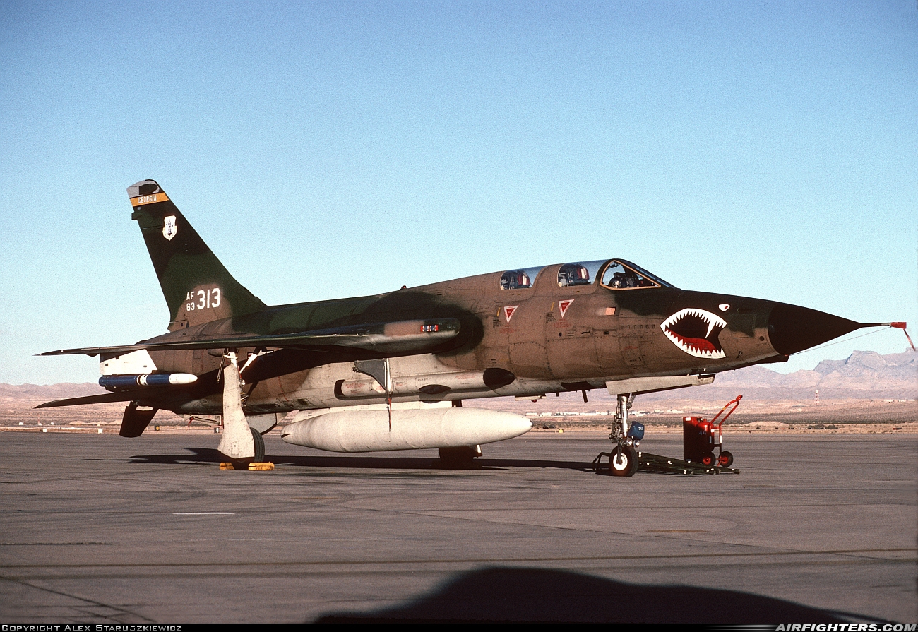 USA - Air Force Republic F-105G Thunderchief 63-8313 at Las Vegas - Nellis AFB (LSV / KLSV), USA