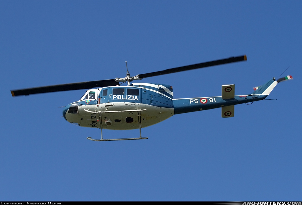 Italy - Polizia Agusta-Bell AB-212AM MM81649 at Bologna - Borgo Panigale (Guglielmo Marconi) (BLQ / LIPE), Italy