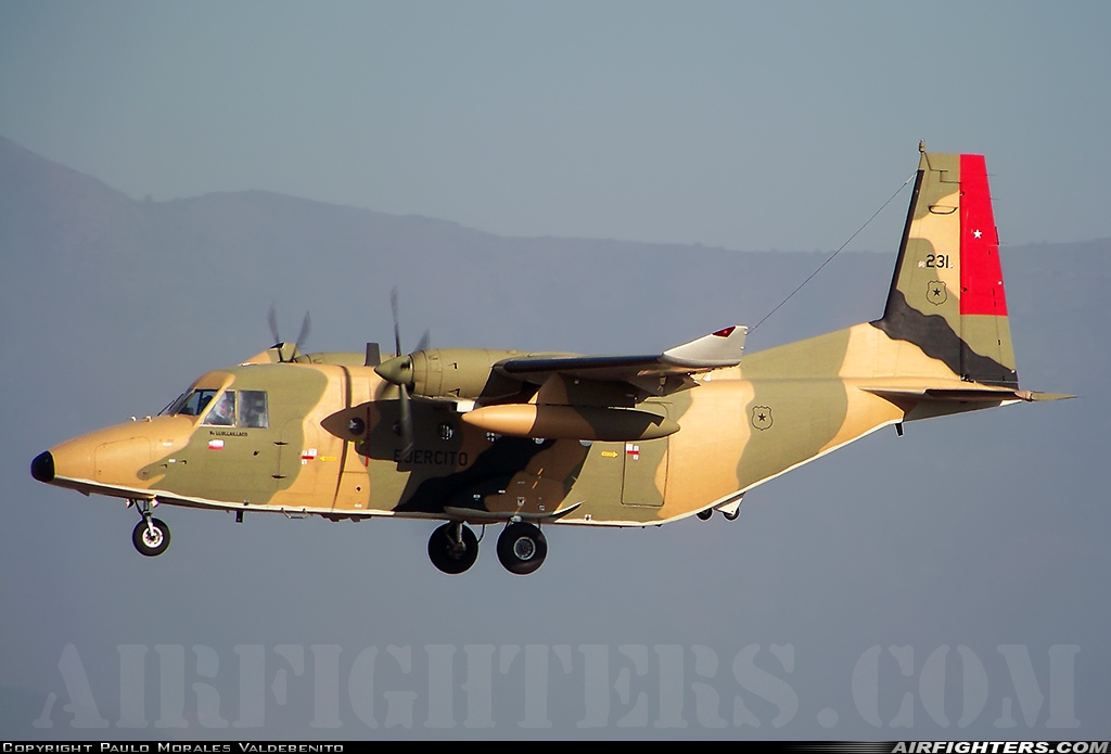 Chile - Army CASA C-212-300 Aviocar E-231 at Santiago - Arturo Merino Benitez (Pudahuel) (SCL / SCEL), Chile