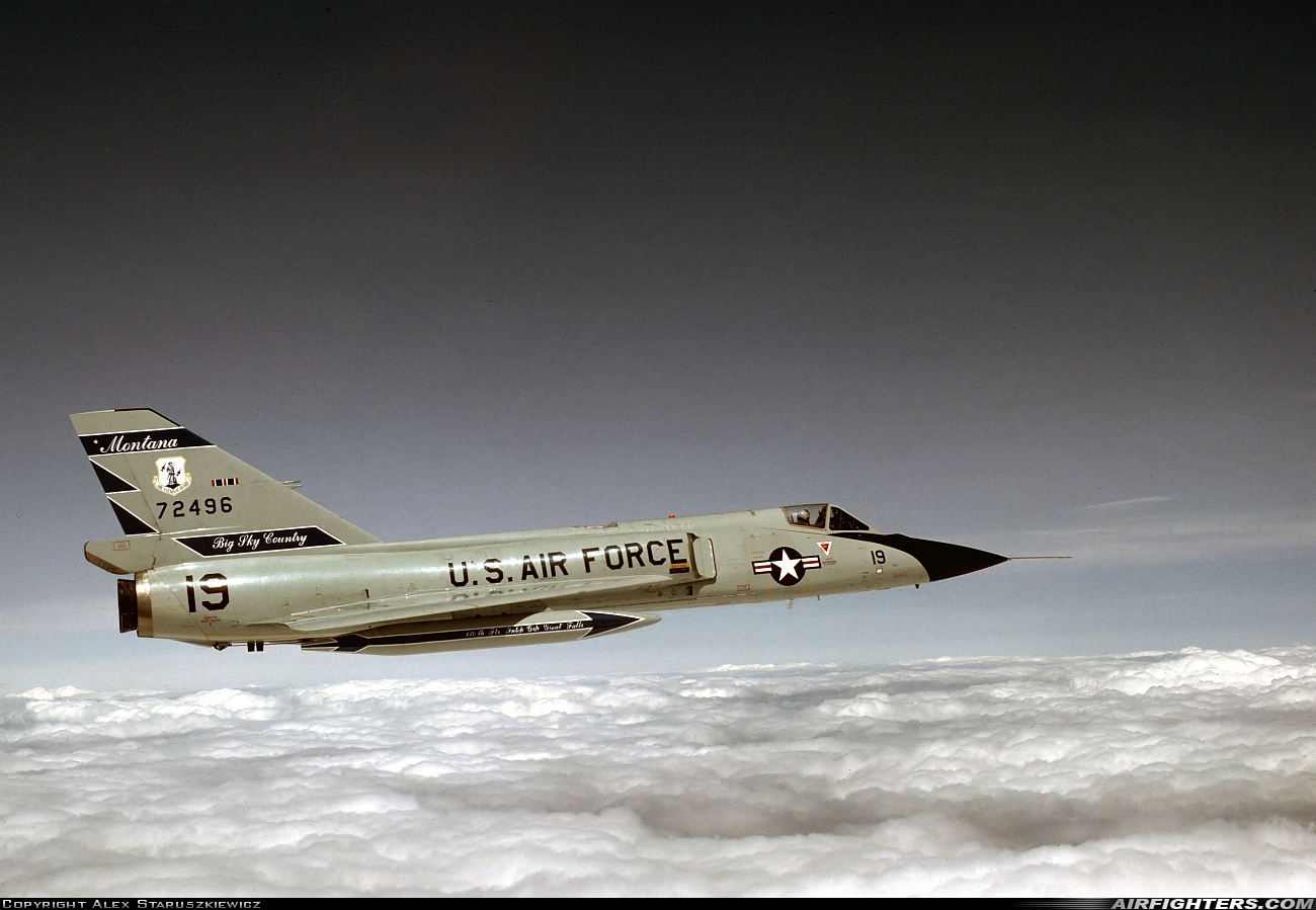 USA - Air Force Convair F-106A Delta Dart (8) 57-2496 at In Flight, USA