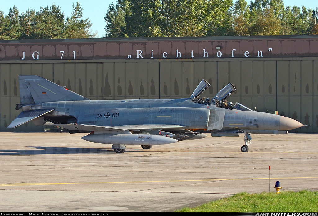 Germany - Air Force McDonnell Douglas F-4F Phantom II 38+60 at Wittmundhafen (Wittmund) (ETNT), Germany